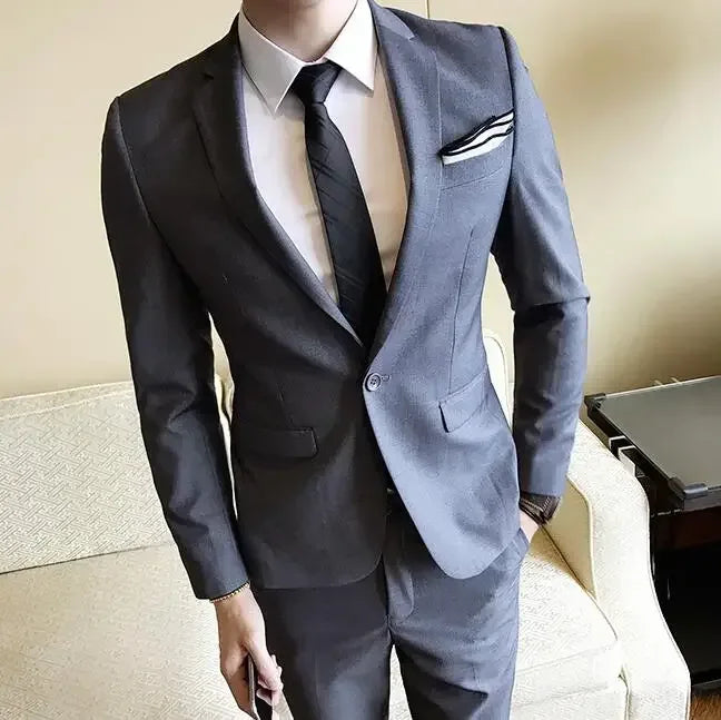 Men's Formal Slim Fit Black Suit - BetterPlace