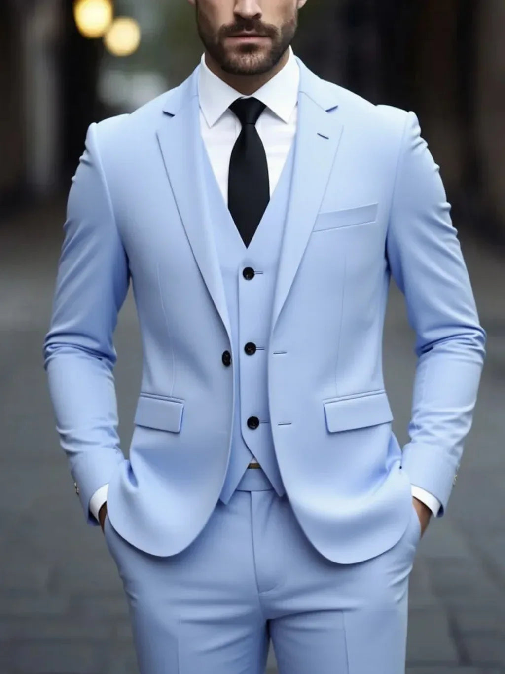 Men's Formal Three-Piece White Suit - BetterPlace