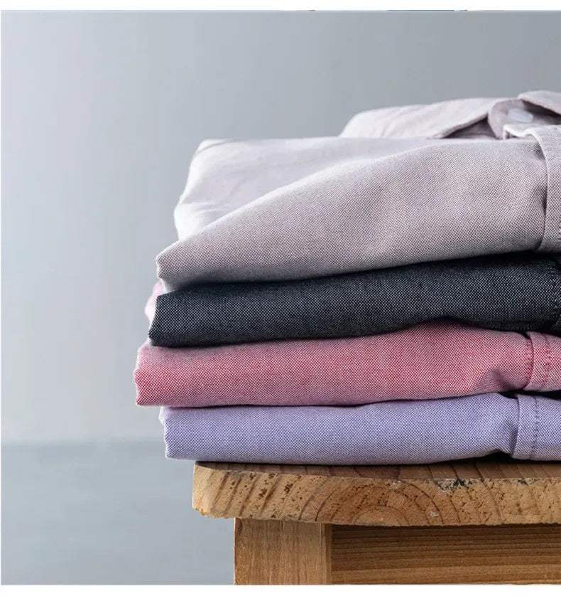 Men's Pink Slim Oxford Shirt - BetterPlace