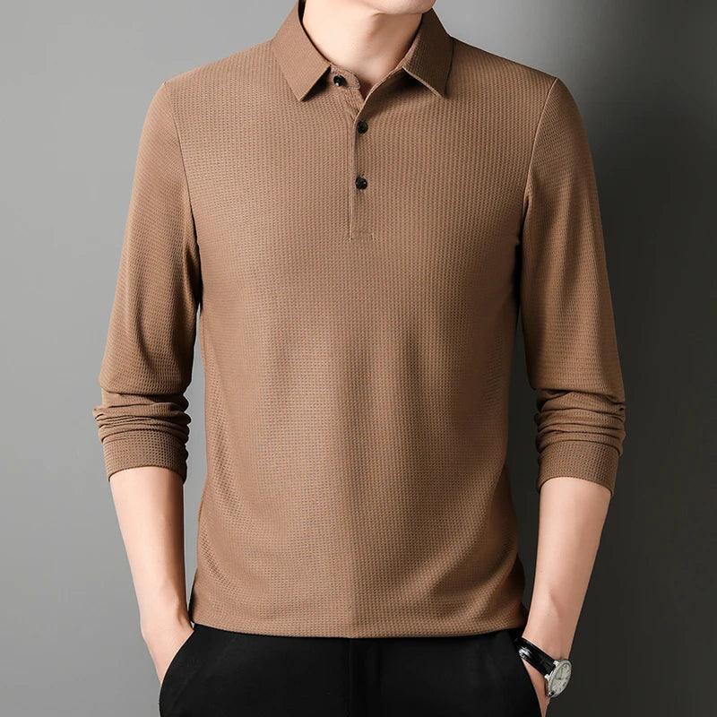 Men's Long Sleeve Business Polo - BetterPlace