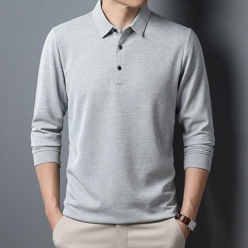 Men's Long Sleeve Business Polo - BetterPlace