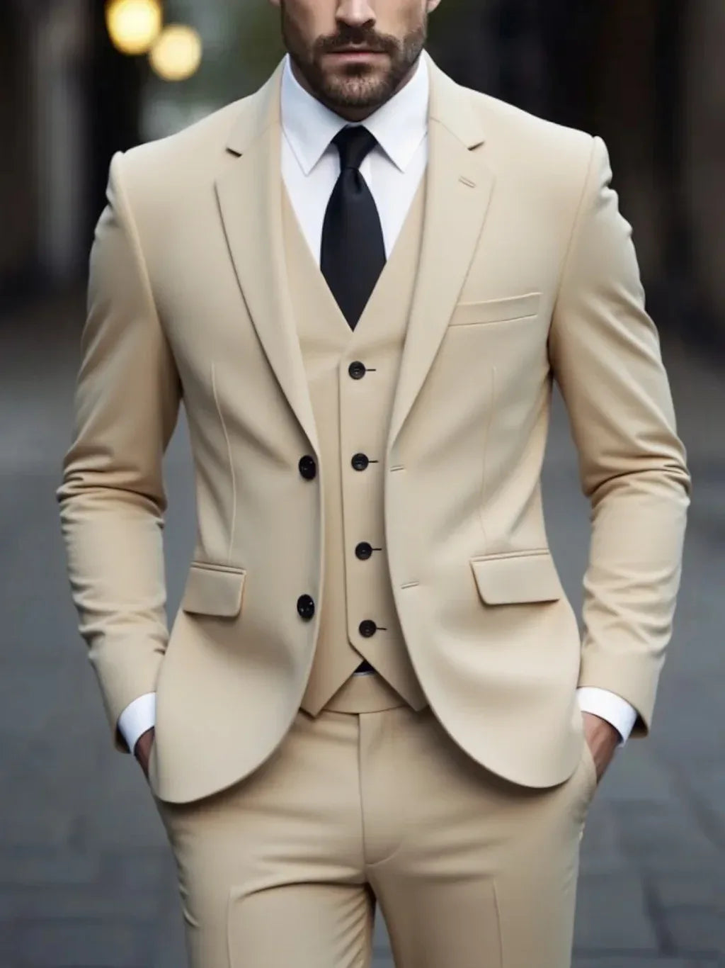 Men's Formal Three-Piece White Suit - BetterPlace