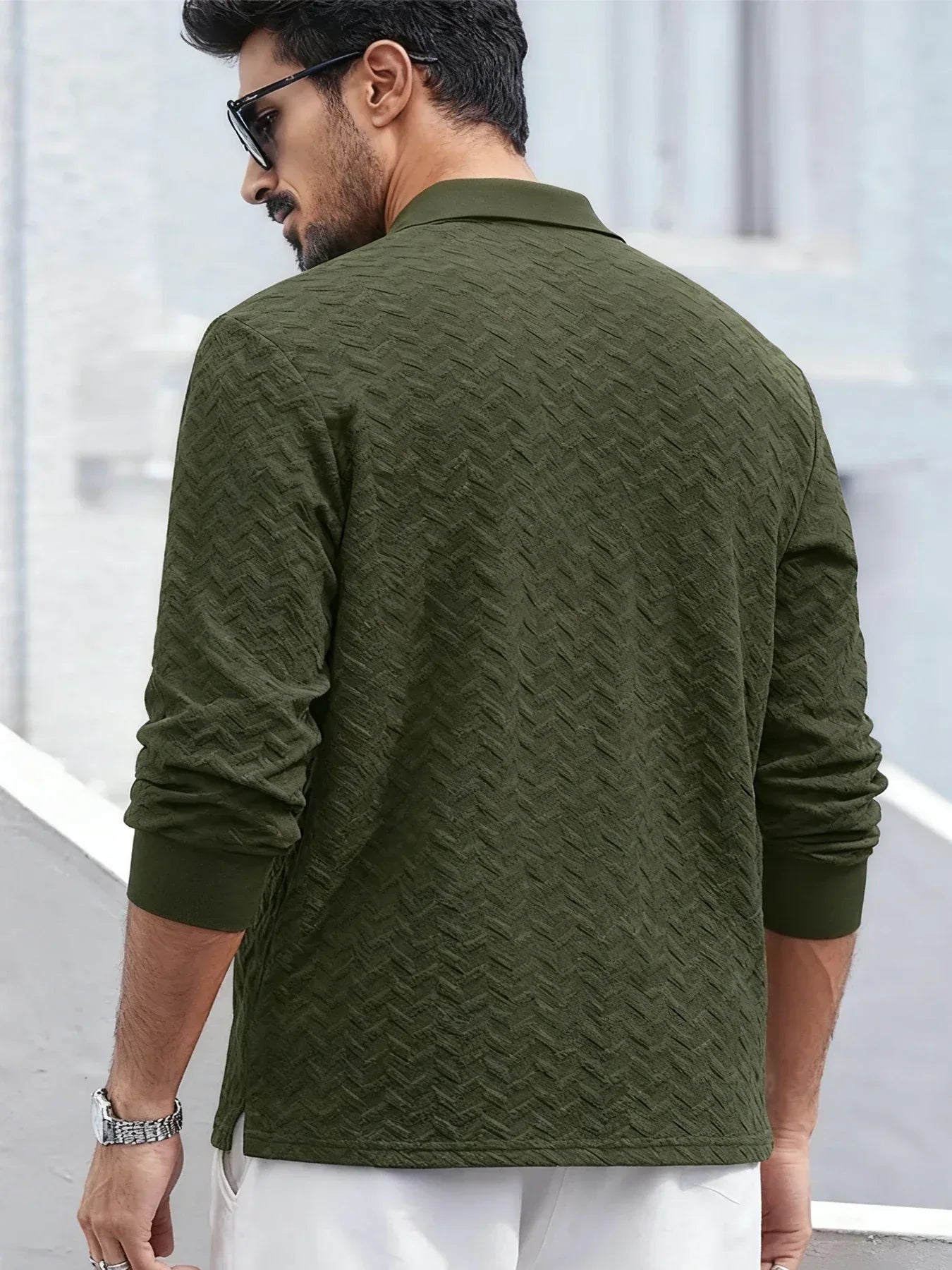 Men's Business Long Sleeve Polo - BetterPlace