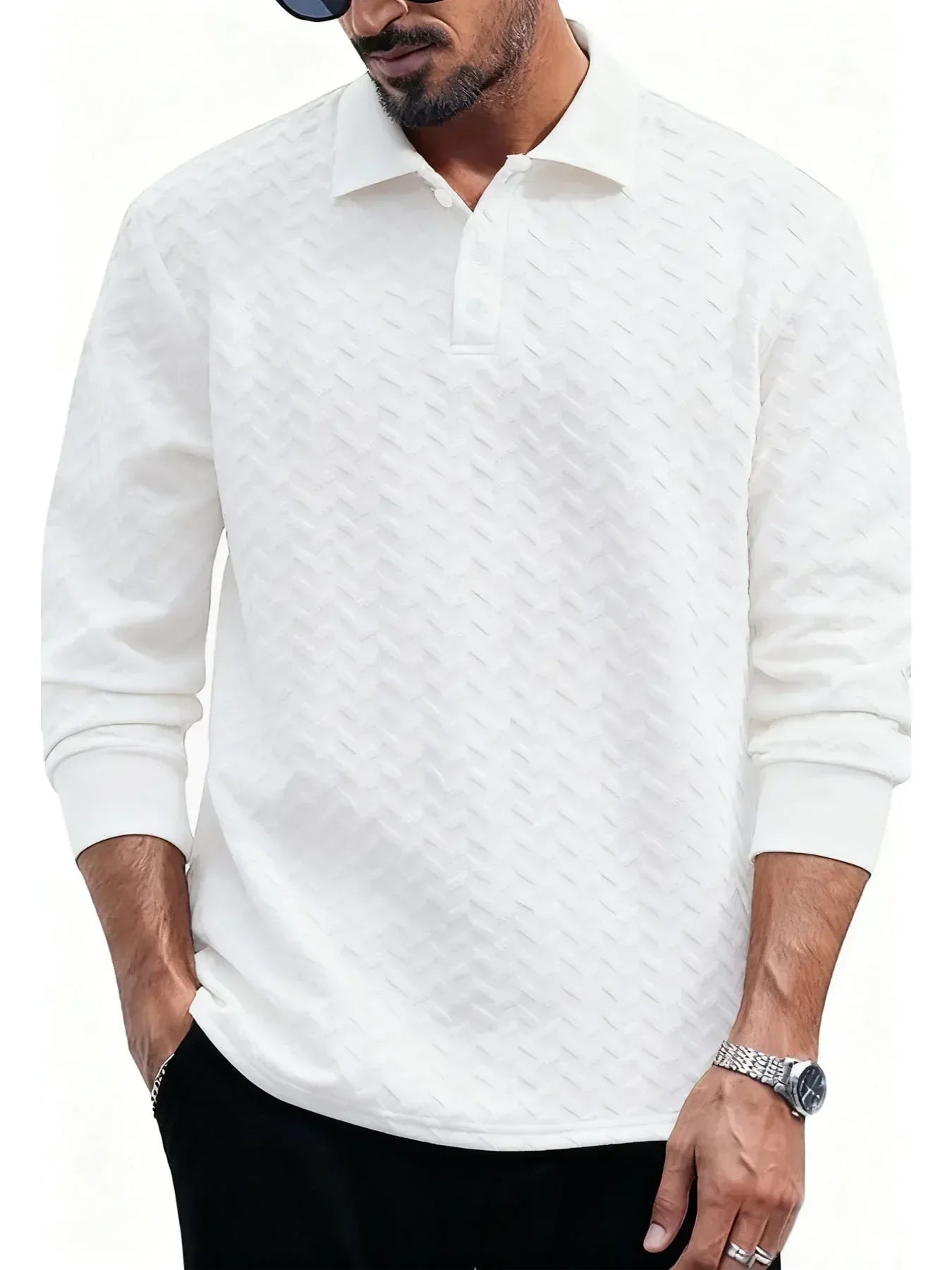 Men's Business Long Sleeve Polo - BetterPlace