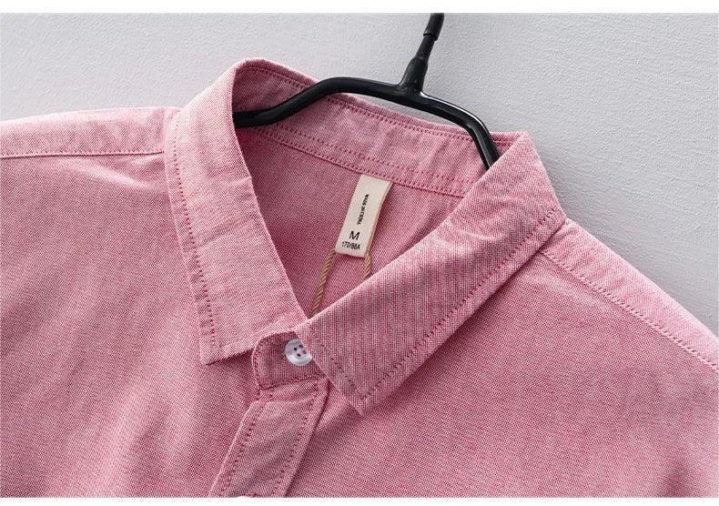 Men's Pink Slim Oxford Shirt - BetterPlace