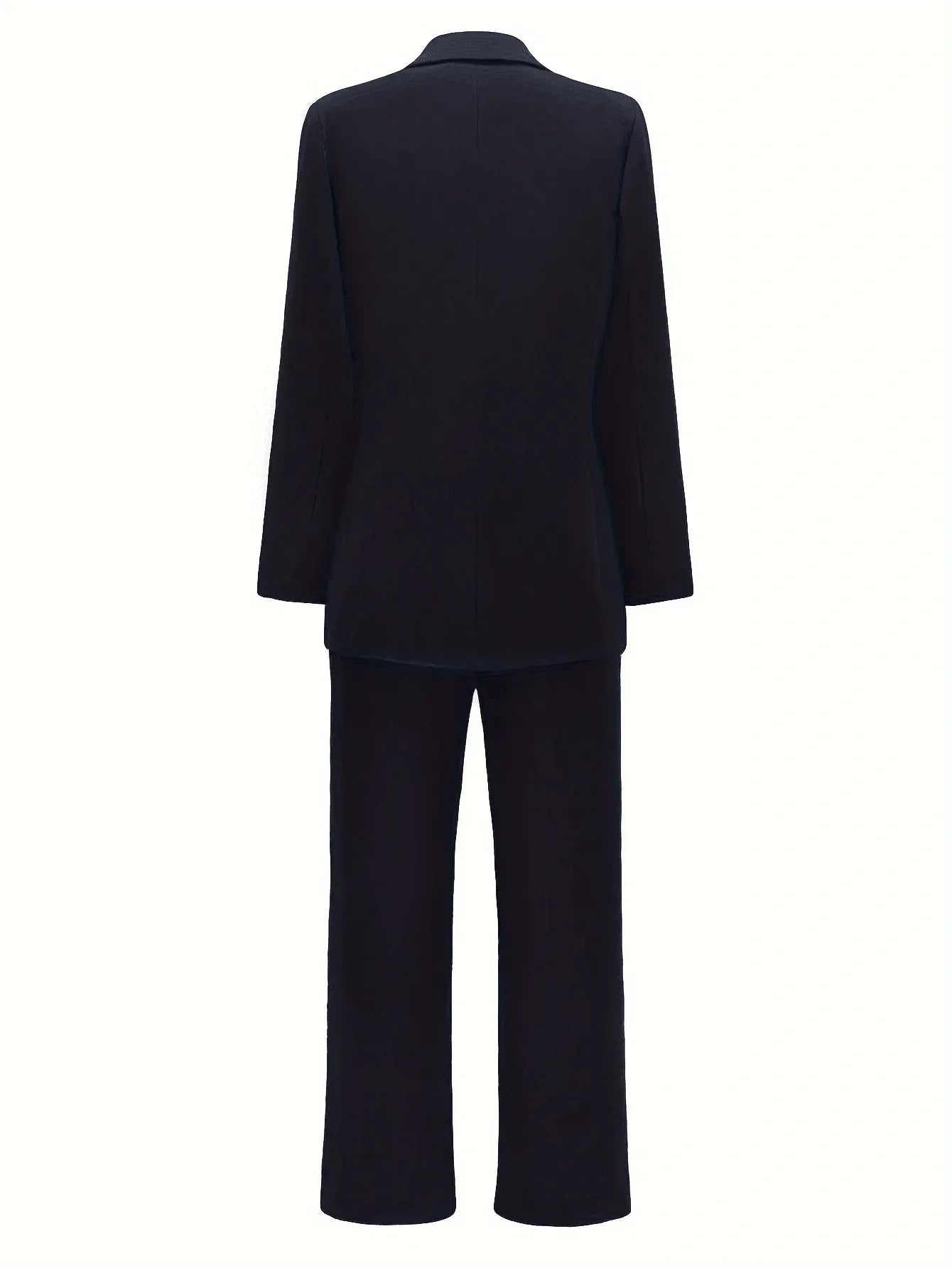 Navy blue suit on a white background