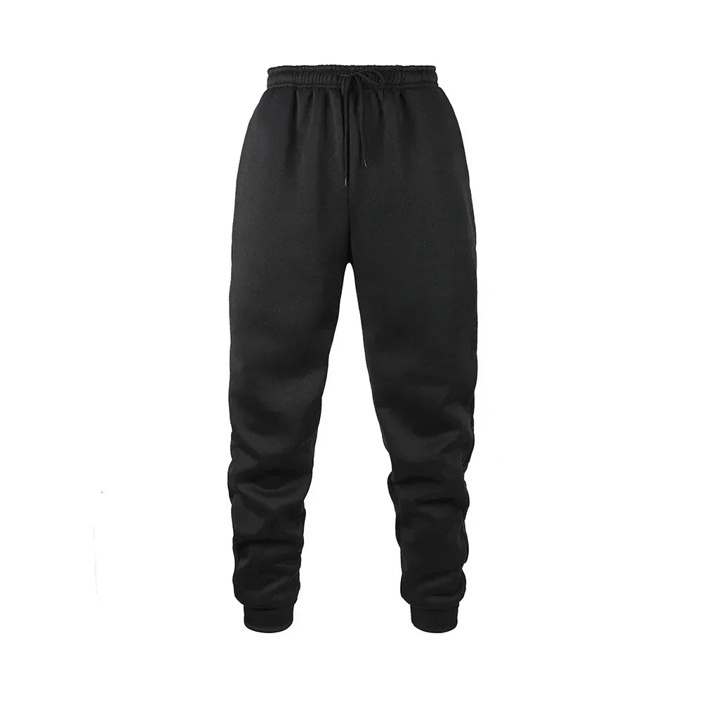Black sweatpants on a white background