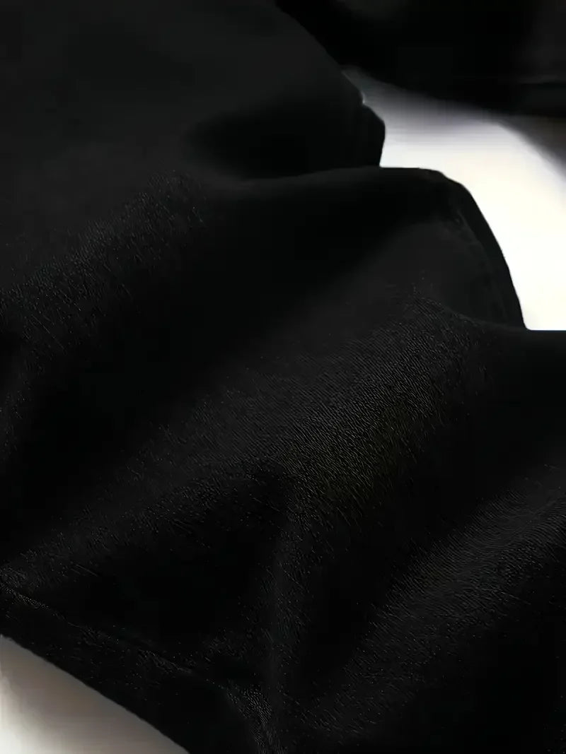 Close-up of black fabric texture