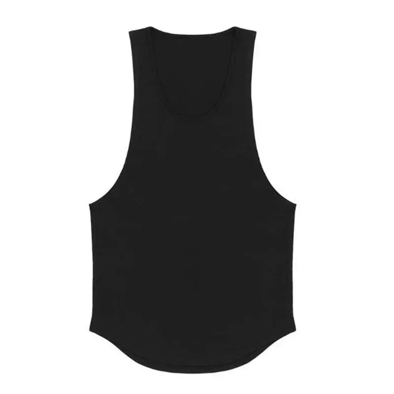 Black tank top on a white background