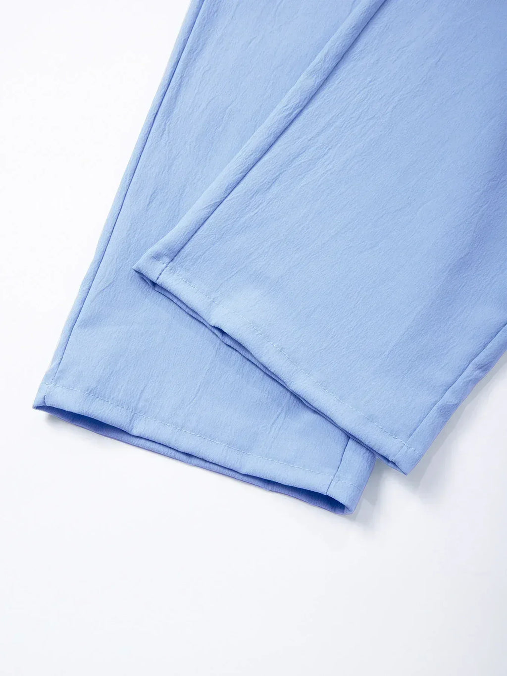 Light blue fabric on a white background