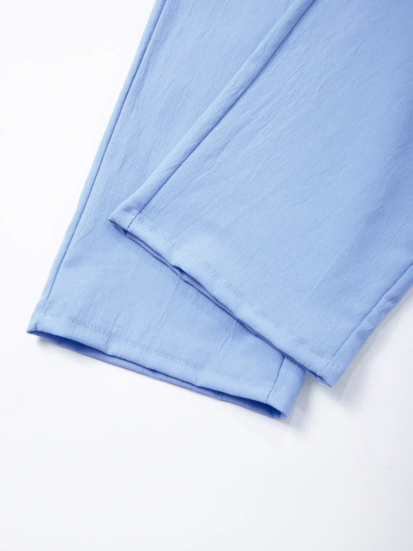 Light blue fabric on a white background