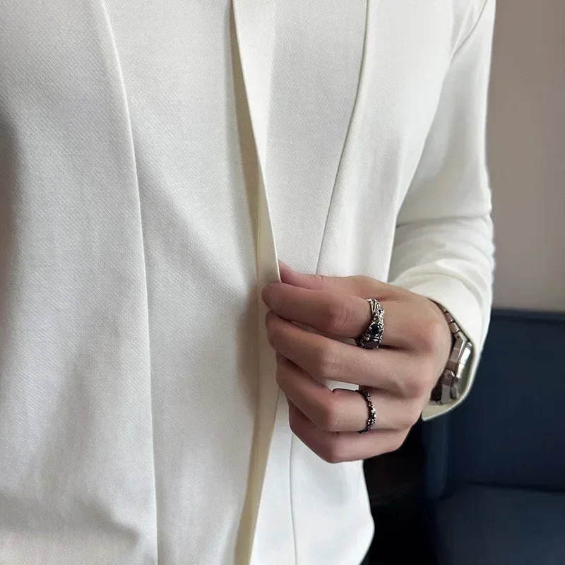 close up of the fine knit design of the front of the polo shirt to emphasize the  professional setting 