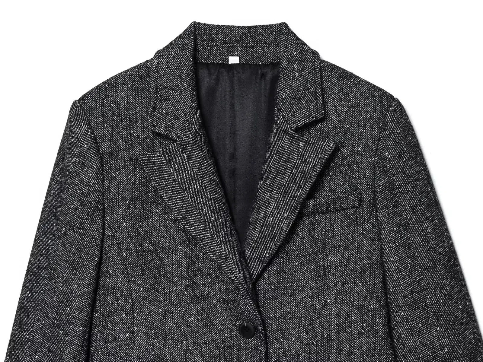 Gray textured coat on a white background