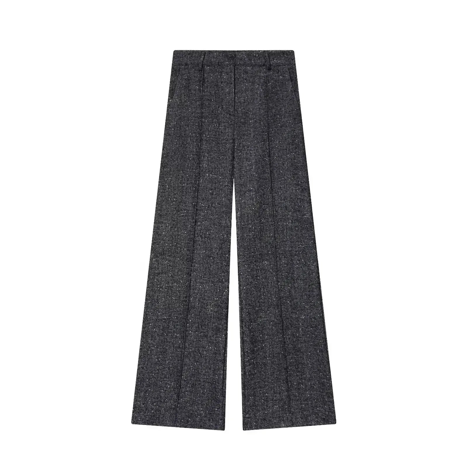 Dark gray pants on a white background