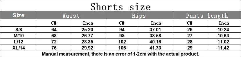 Size guide and measurement chart for women’s elastic running shorts and yoga fitness apparel - BetterPlace