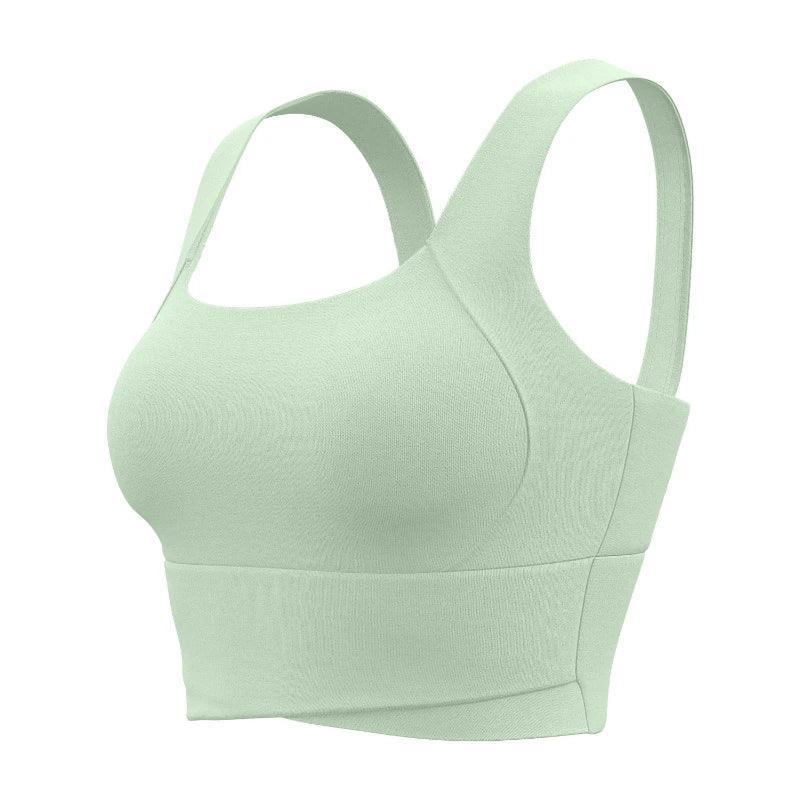 Light green sports bra on a white background