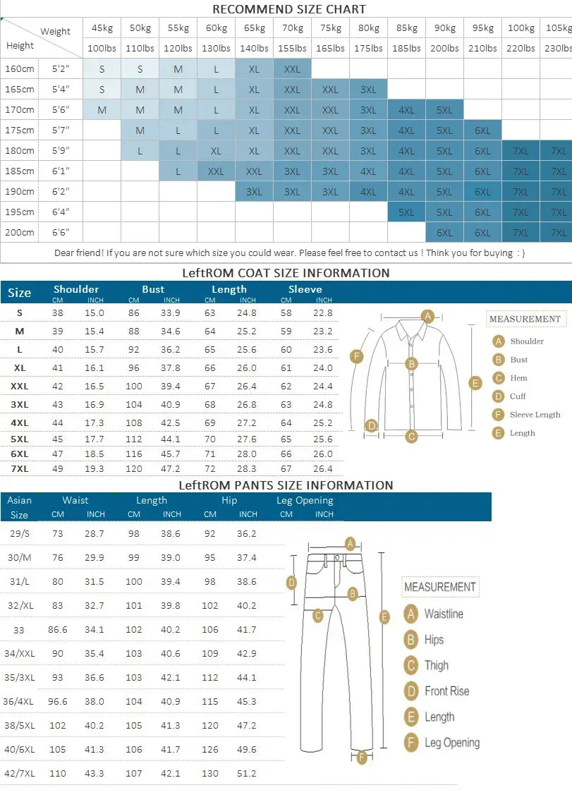 Detailed sizing chart for the men's 3-piece suit, including measurements for the jacket, vest, and trousers to ensure a perfect fit. - BetterPlace