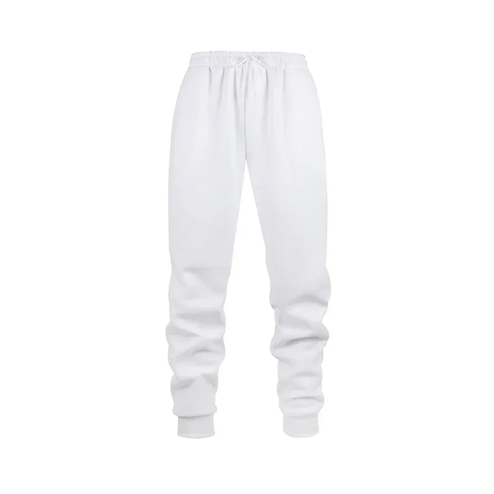 White sweatpants on a white background